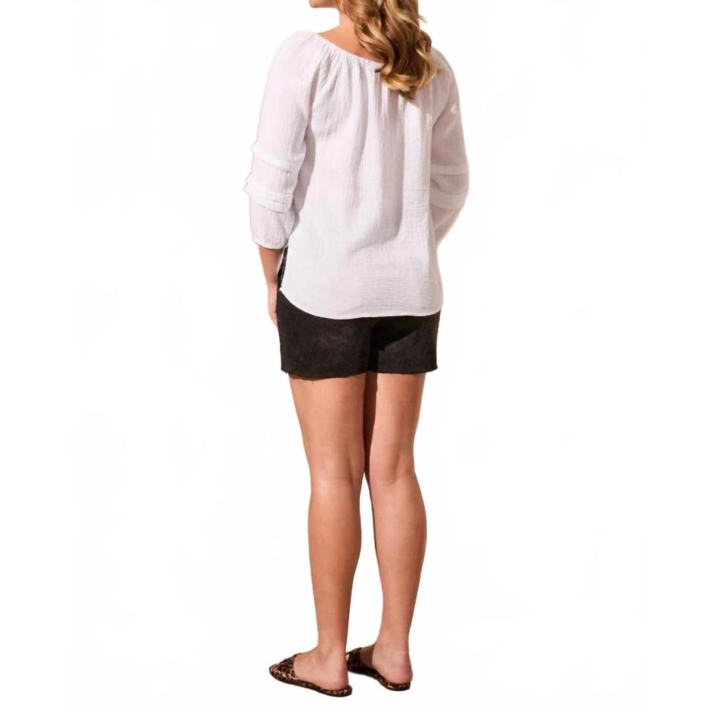 NEW TRIBAL cotton gauze convertible top in white - Picture 2 of 3